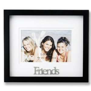  4x6 Black Wood Friends Picture Frame with Double Mat