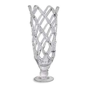   Large Weaved Decorative Hand Blown Glass Vase Sculpture: Home