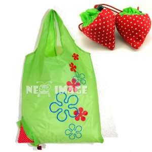   Cute Eco Reusable Shopping Foldable Tote Bag Green: Home & Kitchen