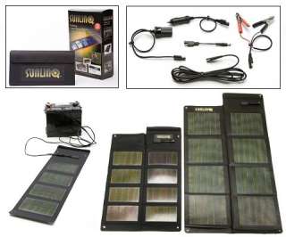 NEW 12 Watt SUNLINQ Folding SOLAR PANEL & 5pc CABLE Set  