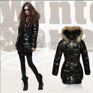 New Womens Hooded Long Winter Coat Down Jacket Warm Outwear Thick 
