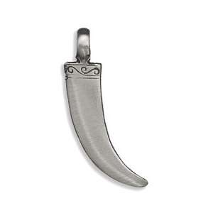  Horn Pewter Pendant, 2 1/4 Long Lead Free Everything 