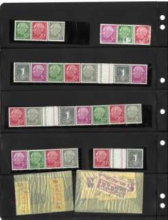 Germany Early MNH Tete Beche & Gutter Stamp Collection  