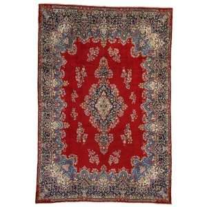   1310 Red Persian Hand Knotted Wool Kerman Rug: Furniture & Decor