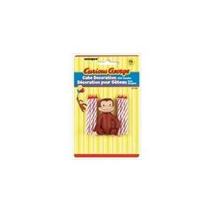    Curious George Cake Decoration with 6 Candles: Toys & Games