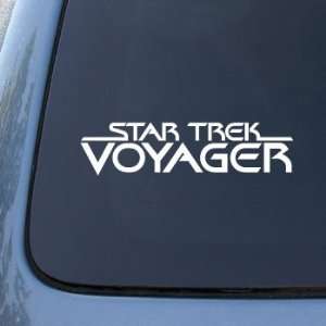 STAR TREK VOYAGER   Vinyl Car Decal Sticker #1675  Vinyl Color: White