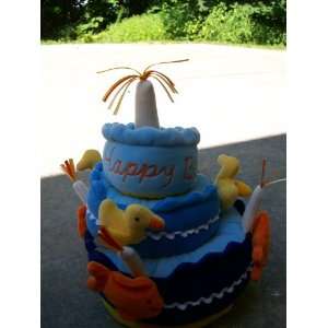   : Build a Birthday Cake Plush Stacking Toy, Duck & Fish: Toys & Games