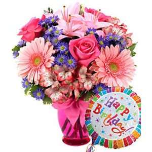 Pink Delight Bouquet Birthday  Grocery & Gourmet Food