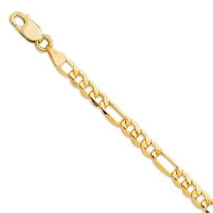  14k Real Yellow Gold 4.6mm Figaro Lite Chain Necklace 18 