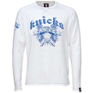   York Knicks White Jam Long Sleeve Thermal T shirt