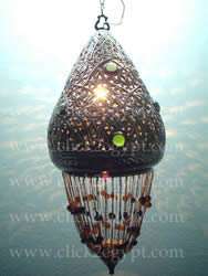 NEW! Oriental Jeweled Pendant Art Deco Globe Lamp Shade  