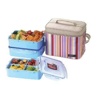  Lock & Lock Square Lunch Box with BPA Free Food Containers 
