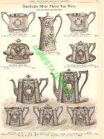 1910 Antique Silver Plate Tea Coffee Service Catalog Ad  