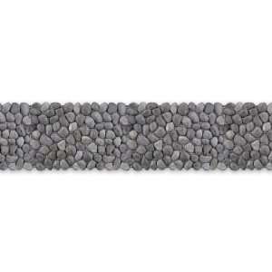 Solistone Black Sea Minor Honed 4 x 39 Inch Pebble Border Floor & Wall 