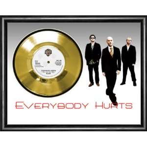 REM Everybody Hurts Framed Gold Record A3 Musical 