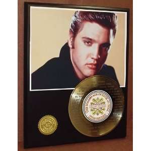 Elvis Presley Burning Love 24kt Gold 45 Record LTD Edition Display 