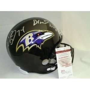   Michael Oher Autographed Helmet   FS BLINDSIDE JSA