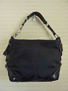COACH Carly Signature Black Hobo Bag 18792M Handbag Purse  