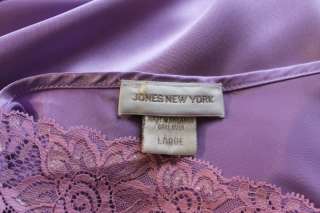 Elegant *Jones New York* Dreamy Lacy Lilac Satin Nightgown L  