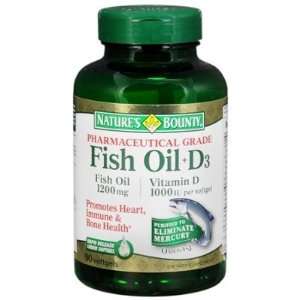  Natures Bounty  Fish Oil plus Vitamin D3, 90 softgels 