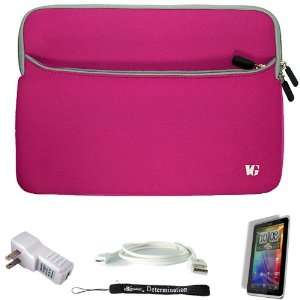 Case Sleeve with Extra Pocket // Fits Anywhere// for HTC Flyer 3G WiFi 