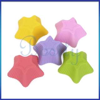 Silicone Star Cup Cake Muffin Soap Jelly Molds  
