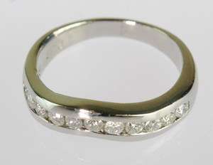 LADIES PLATNIUM DIAMOND WEDDING BAND ESTATE RING 129130  