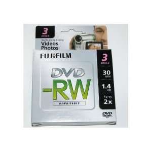  Fujifilm Mini DVD RW 3 Pack With Jewel Case Ideal For 