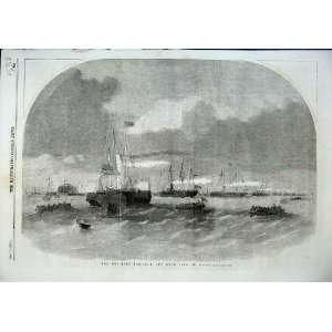  Gun Boat Flotilla Off Ryde Isle Of White Ships 1856