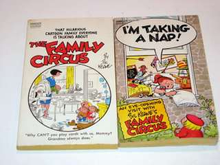 Lot of 2 Family Circus Paperbacks 1966 & 1974 Bil Keane  