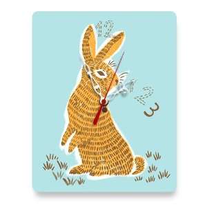  Counting Bunny Clock, Orange & Blue