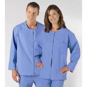 com Medline 665YXHXL Pajama Top Snap Left Pocket   Light Blue   Long 