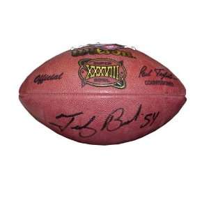 Tedy Bruschi Autographed SB 38 Football