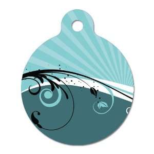  Teal Supreme   Pet ID Tag, 2 Sided Full Color, 4 Lines 