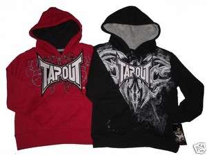NEW~TAPOUT~FLEECE LINED~HOODIE~PULLOVER~SWEATSHIRT~KIDS~RED or BLACK~5 
