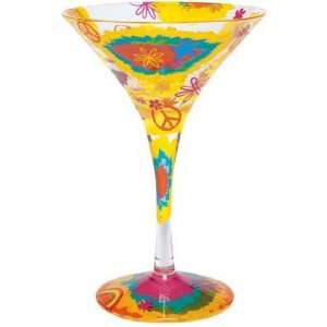    Lolita Love My Martini Tye Dye Dye Tini Glass: Kitchen & Dining