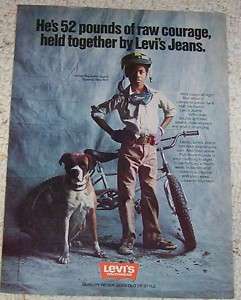 1981 Levis Boy Jeans  JAMES BLACKWELL Queens NY dog AD  
