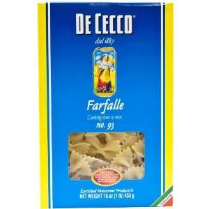  Dececco Pasta Farfalle(Bowties) Pasta ( 20x16 OZ) Health 