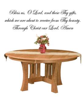Catholic Prayer Bless us O Lord Vinyl Wall Art Words Decals Stickers 