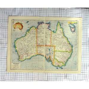  ANTIQUE MAP c1790 c1900 AUSTRALIA TASMANIA BASS STRAIT 