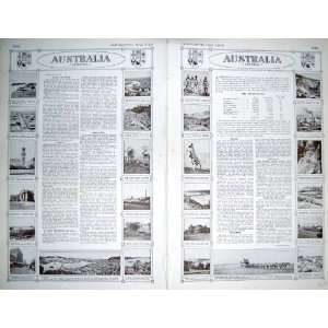  MAP 1922 AUSTRALIA TASMANIA RAINFALL INDUSTRY PERTH