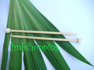   Pairs Bamboo Single Pointed Knitting Needles 8 US 0 15 2 10mm New