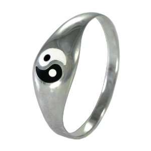   : Sterling Silver Yin Yang Taoist Balance Ring (sz 2 9) sz 7: Jewelry