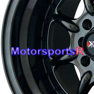   Chromium Black Wheels Rims Deep Dish Stance 4x100 Miata BMW E30  