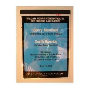  Garth Brooks & Barry Manilow Artist Trade Ad Proof