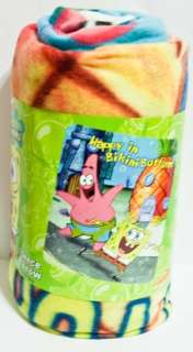 Nick Jr SpongeBob SquarePants Fleece Throw Blanket NEW  