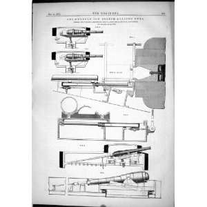  1879 ENGINEERING 100 TON BREECH LOADING GUNS ARMSTRONG 