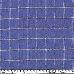   Fabric Windowpane Plaid Md.Blue By The Yard Arts, Crafts & Sewing