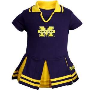  Michigan Wolverines Navy Blue Infant Cheerleader Dress 