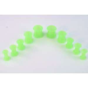  10 Piece Green Silicone Ear Plugs Tunnel Kit 6G 00G Kit 